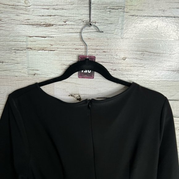 21. Cartise black midi dress size 10 cut out detail - Picture 5 of 9